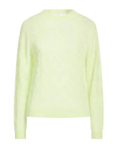 Peserico Easy Woman Sweater Lime Green Size 12 Alpaca Wool, Polyamide, Virgin Wool