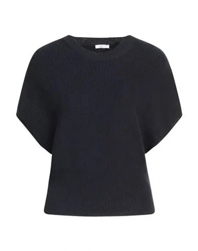 Peserico Easy Woman Sweater Midnight Blue Size 6 Cotton