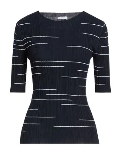 Peserico Easy Woman Sweater Navy Size 6 Cotton In Black