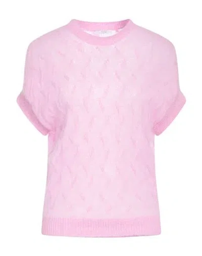 Peserico Easy Woman Sweater Pink Size 6 Alpaca Wool, Polyamide, Virgin Wool