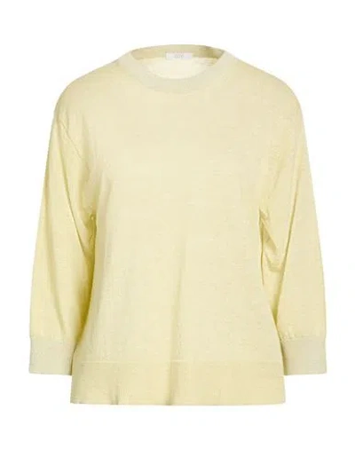 Peserico Easy Woman Sweater Sage Green Size 6 Linen, Cotton, Viscose In Yellow