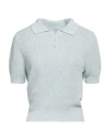 Peserico Easy Woman Sweater Sky Blue Size 10 Linen, Cotton In Blue