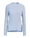 Peserico Easy Woman Sweater Sky Blue Size 2 Wool, Cashmere, Polyester