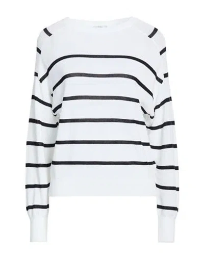 Peserico Easy Woman Sweater White Size 6 Cotton In Multi