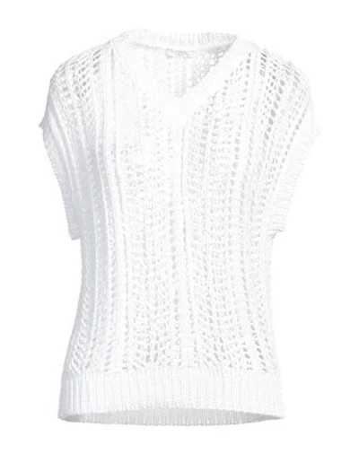 Peserico Easy Woman Sweater White Size 6 Viscose, Polyester
