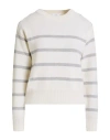 Peserico Easy Woman Sweater White Size 8 Wool, Cashmere, Polyester In White