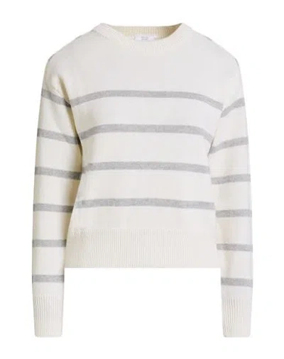 Peserico Easy Woman Sweater White Size 8 Wool, Cashmere, Polyester