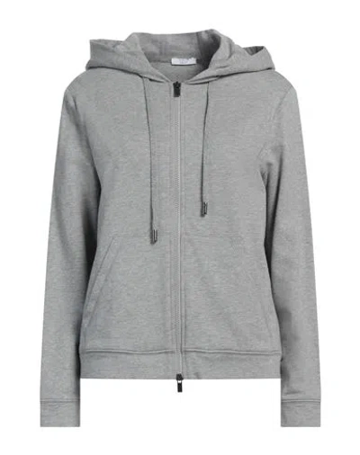 Peserico Easy Woman Sweatshirt Grey Size 12 Cotton, Elastane, Merino Wool, Cashmere