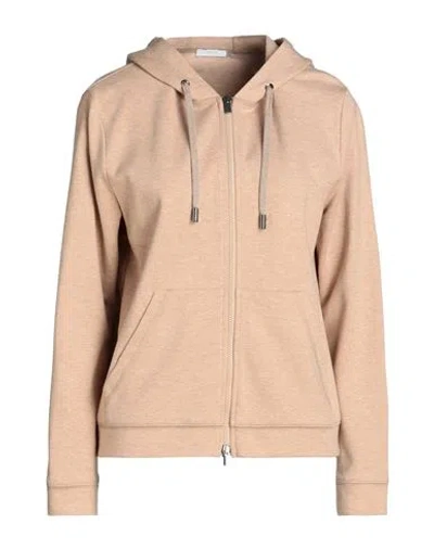Peserico Easy Woman Sweatshirt Sand Size 4 Cotton, Nylon, Merino Wool, Cashmere In Beige