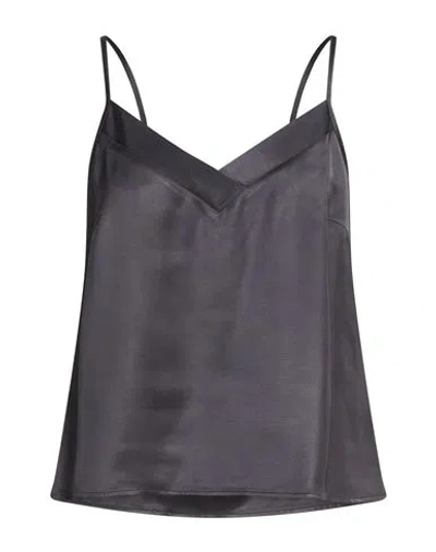 Peserico Easy Woman Top Charcoal Size 8 Viscose In Gray