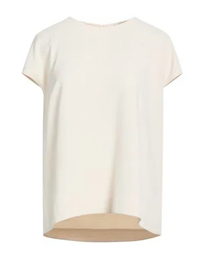 Peserico Easy Woman Top Cream Size 8 Polyester In Neutral