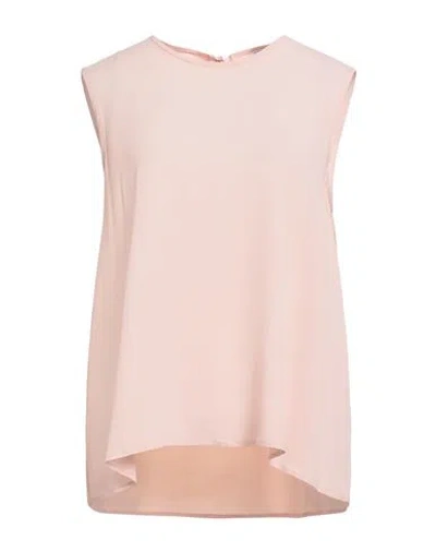 Peserico Easy Woman Top Light Pink Size 12 Acetate, Silk, Elastane