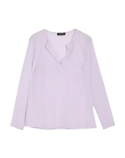 Peserico Easy Woman Top Lilac Size 2 Silk, Elastane
