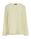 Peserico Easy Woman Top Pastel Yellow Size 12 Silk, Elastane In Yellow