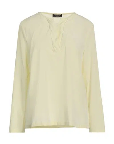 Peserico Easy Woman Top Pastel Yellow Size 12 Silk, Elastane