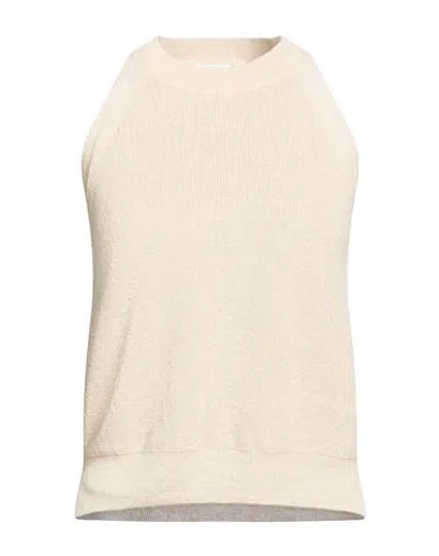Peserico Easy Woman Top Sand Size 6 Linen, Cotton In Neutral