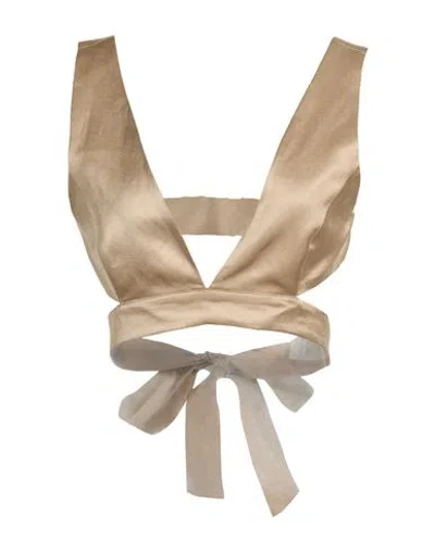 Peserico Easy Woman Top Sand Size 8 Viscose, Linen In Neutral