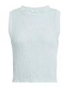 Peserico Easy Woman Top Sky Blue Size 6 Linen, Cotton In Blue