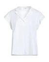 Peserico Easy Woman Top White Size 10 Cotton, Elastane In White