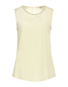 Peserico Easy Woman Top Yellow Size 2 Silk, Elastane