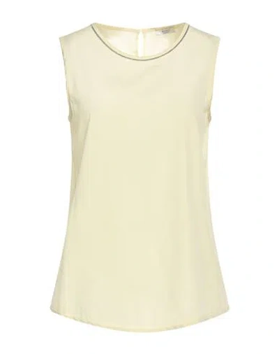 Peserico Easy Woman Top Yellow Size 2 Silk, Elastane