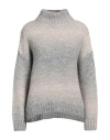 Peserico Easy Woman Turtleneck Grey Size 10 Alpaca Wool, Polyamide