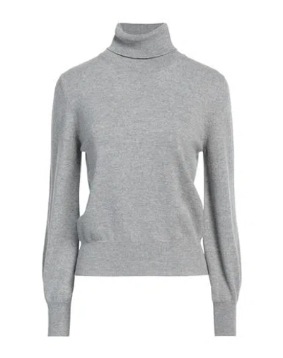 Peserico Easy Peserico Woman Turtleneck Grey Size 6 Wool, Cashmere, Polyester