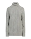 Peserico Easy Woman Turtleneck Light Green Size 8 Merino Wool, Cashmere, Alpaca Wool, Polyamide, Vir