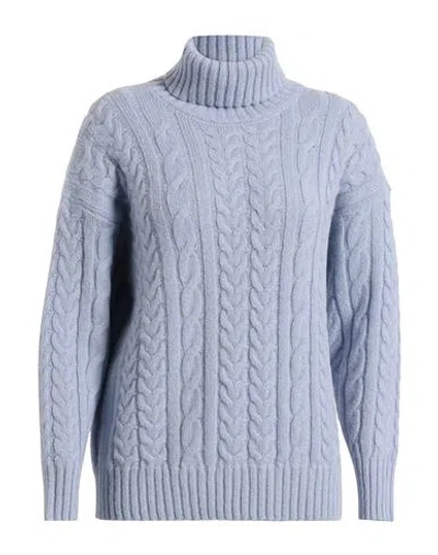 Peserico Easy Woman Turtleneck Lilac Size 4 Merino Wool, Cashmere, Alpaca Wool, Polyamide, Virgin Wo In Purple