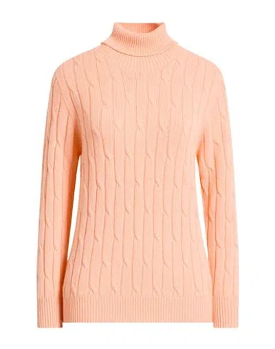 Peserico Easy Woman Turtleneck Salmon Pink Size 8 Merino Wool, Cashmere
