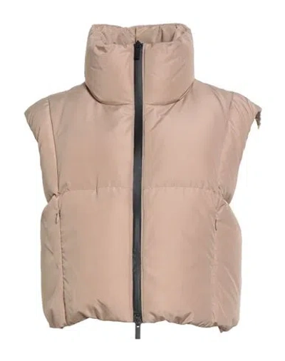 Peserico Easy Woman Vest Sand Size 6 Polyester In Brown