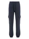 Peserico Stretch Waist Casual Pants In Blue
