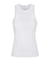 Peserico Fitted Sleeveless Top With Shoulder Detailing In White