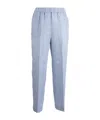 Peserico Elastic Waist Casual Pants In Blue