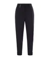 Peserico Pressed-crease Faille Tapered Trousers In Black