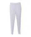 Peserico Elastic Waist Casual Pants In White