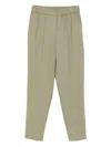Peserico Elastic-waist Embellished Trousers In Green
