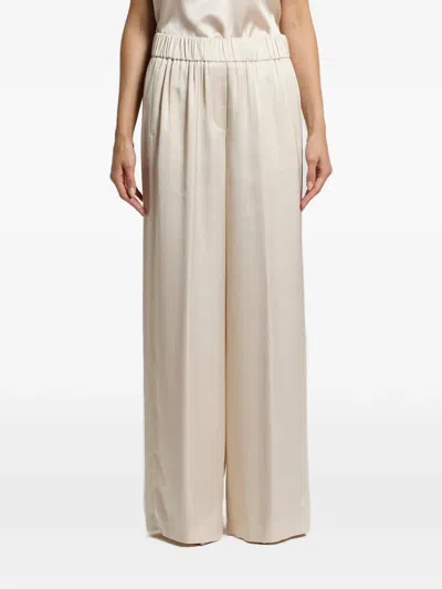 Peserico Elasticated Palazzo Pants In Blue
