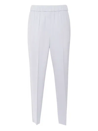 Peserico Tailored Trousers With Silhouette And Waistband In Blue