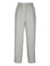 Peserico Trousers With Elastic Waistband And Pockets In Gray