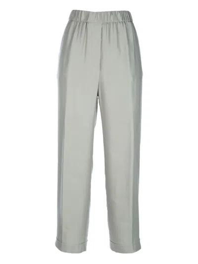 PESERICO ELASTIC-WAIST STRAIGHT TROUSERS