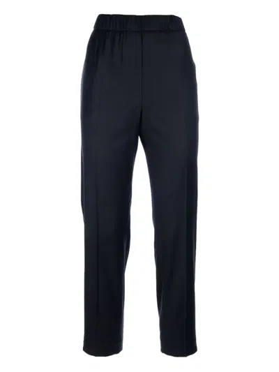 Peserico Elastic-waist Trousers In Black