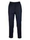 Peserico Elastic-waist Trousers In Blue