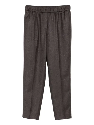 Peserico Elastic-waist Trousers In Black
