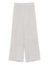 Peserico Cotton Popeline Trousers In Gray