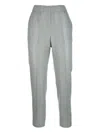 Peserico Elastic-waist Trousers In Gray