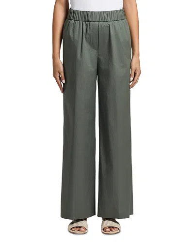 Peserico Elastic Waist Trousers In Green