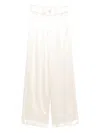 Peserico Elastic-waist Wide-leg Trousers In White
