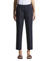 Peserico Elasticated-waist Checked Trousers In Space Blue