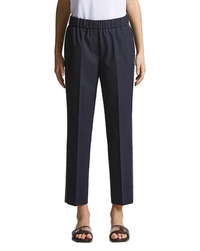Peserico Elastic Waistband Pants In Space Blue